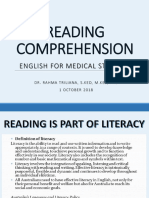 2018 - READING COMPREHENSION - Lecture - Year 1 PDF