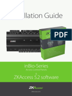 Installation Guide: Inbio-Series Zkaccess 5.2 Software