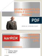 Seven Habbits of Highly Effective People: Book By: Stephen Covey