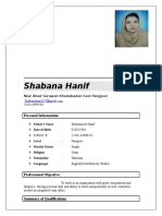 Shabana Hanif CV