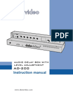 Instruction Manual: Audio Delay Box With Level Adjustment