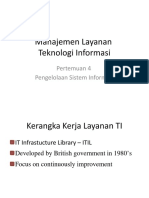 Pertemuan 4 PengSI - Manajemen Layanan TI