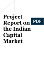 Project Report On The Indian Capital Market