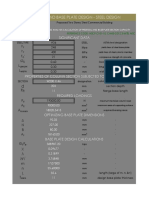 Pedestal and Base Plate Design - Steel Design: Significant Data