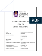 Lab Report Experiment 1 CHM 138