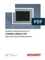 CP6608-C9900-E197: Installation and Operating Instructions For