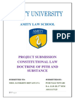 Amity Law School: Project Submission Constitutional Law Doctrine of Pith and Substance