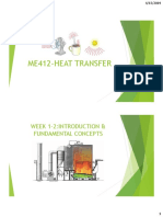 Me412-Heat Transfer: Week 1-2:introduction & Fundamental Concepts