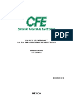 Cfe G0100-19 Equipos de Entradas y Salidas para Subestaciones Electricas PDF