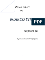 Project Report On Business Ethics