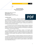 Informe de Internado - Psicología Organizacional