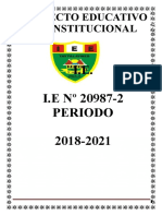 Proyecto Educativo Institucional: I.E. I.E #20987-2 Periodo 2018-2021