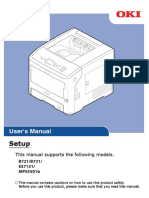 Setup: This Manual Supports The Following Models