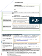 Quality Improvement Project Proposal Worksheet