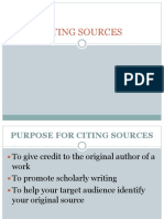 Citing Sources