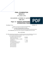 FINANCIAL MANAGEMENT & INTERNATIONAL FINANCE Exam Question Paper