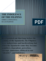 Indolence of The Filipino