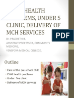 Child Health Problems, Under 5 Clinic, Delivery of MCH Services