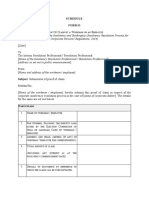 Schedule Form D: Corporate Persons) Regulations, 2016