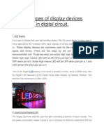 Types of Display Devices Used in Digital Circuit