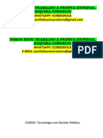 Portfóio Gestão Publica 3 e 4 Semestre - Temos A Pronta Entrega Whatsapp 91988309316 E-Mail Portfoliouniversitario@Gmail