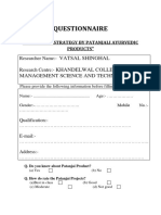 Questionnaire Patanjali1