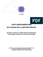 Carta Iberoamericana de Calidad en La Gestión Pública