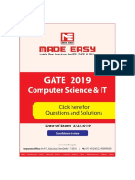 CS GATE 2019 Solutions