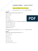 MTH101 Practice Qs Solutions Lectures 23 To 45