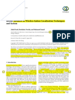 Review Article: Recent Advances in Wireless Indoor Localization Techniques and System