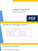 Laplace Transform of Some Basic Functions