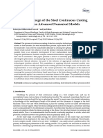 Control and Design of The Steel Continuous Casting Process Based On Advanced Numerical Models