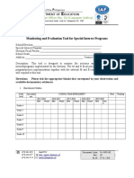 Monitoring and Evaluation Tool For Special Interest Programs