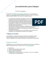 Técnicas y Procedimientos para Trabajos Eléctricos