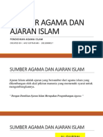 Sumber Agama Dan Ajaran Islam - Kelompok 1