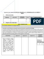 REGISTRO DE OBSERVACIÓN DEL DESARROLLO Y APRENDIZAJE DE LOS NIÑOS Y NIÑAS-estherr