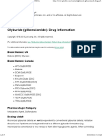 Glyburide (Glibenclamide) : Drug Information: Brand Names: US