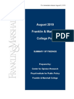 F&M Poll Release August 2019