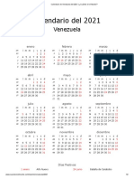 Calendario de Venezuela Del 2021 - ¿Cuándo en El Mundo