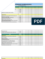 Maintenance Schedule Housekeeping