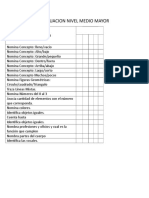 Indicadores Evaluacion Medio Mayor