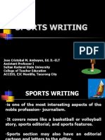 Sports Writing