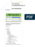 VBA For Beginners VBA Input Box Examples - Online PC Learning