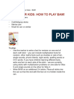 Games For Kids: How To Play Bam!: You Will Need