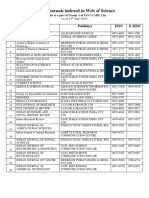 Indian Journals Indexed in Web of Science 14 2019 PDF