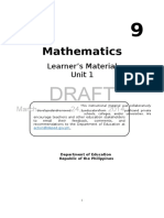 Grade 9 LM Mod 1 Quadratic Equations and Inequalities