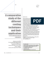 A Comparative Study of The Different Costing Techniques and Their Application