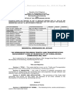 Ordinance On Traffic and Transportation Management