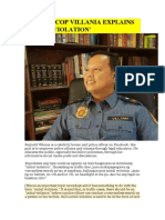 Lawyer-Cop Villania Explains 'Initial Violation'