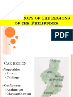 Ajor Crops of The Regions of The Hilippines